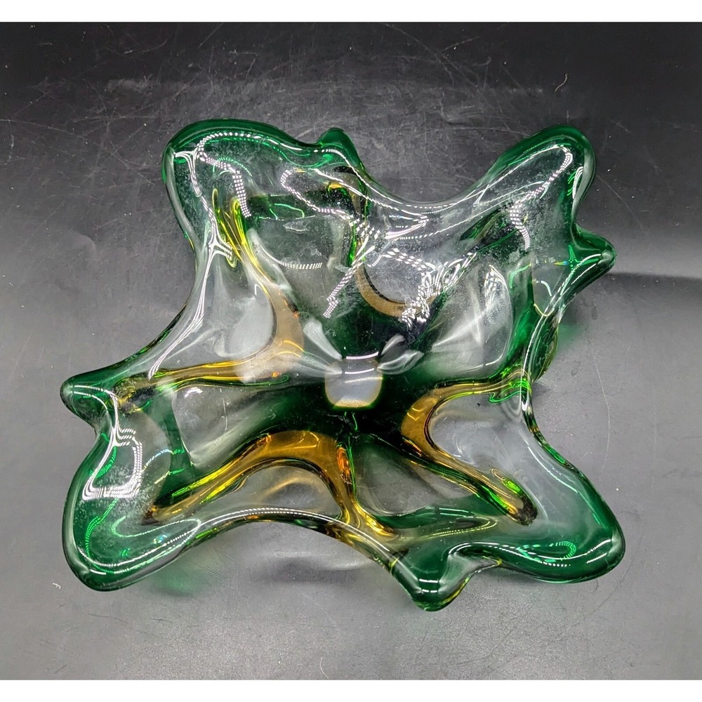 Vintage Mid Century Jordan Imports Co JICo Murano Centerpiece Freeform Bowl 12"
